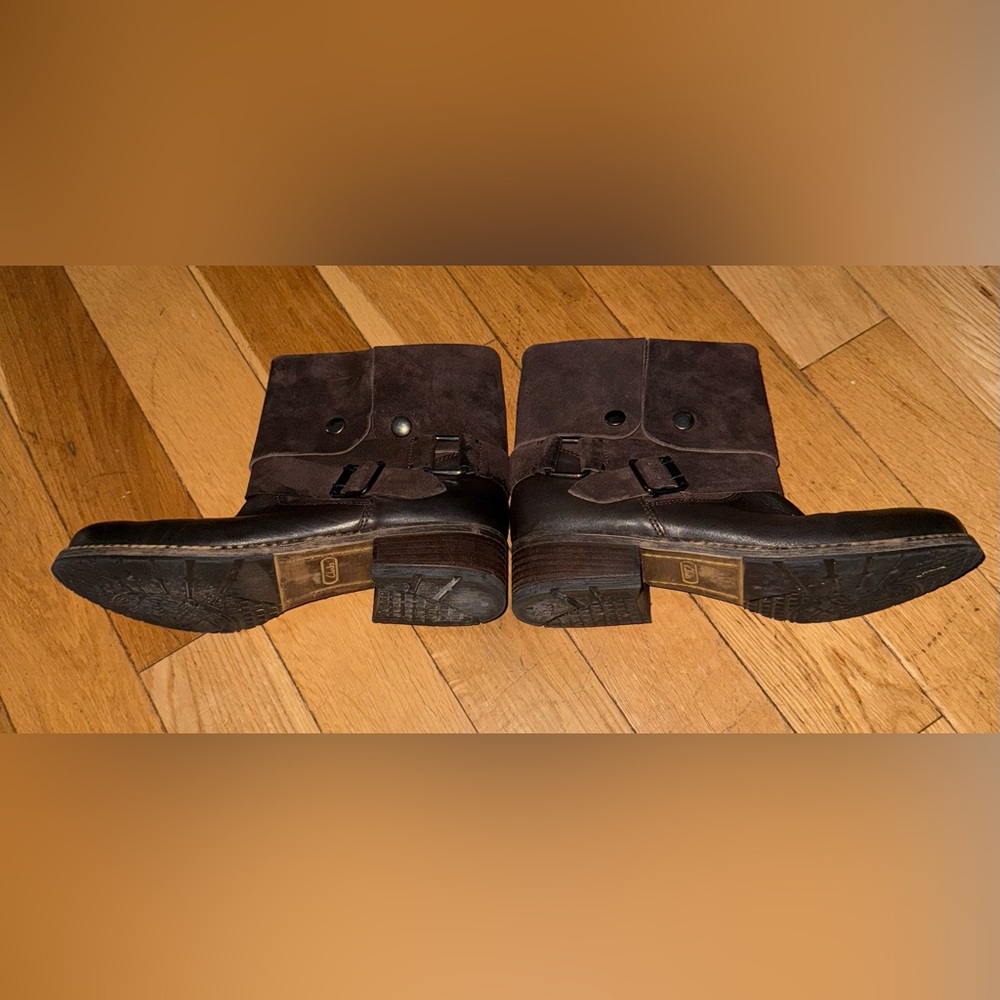 Clarks Brown Moto Boots - Picture 4 of 16